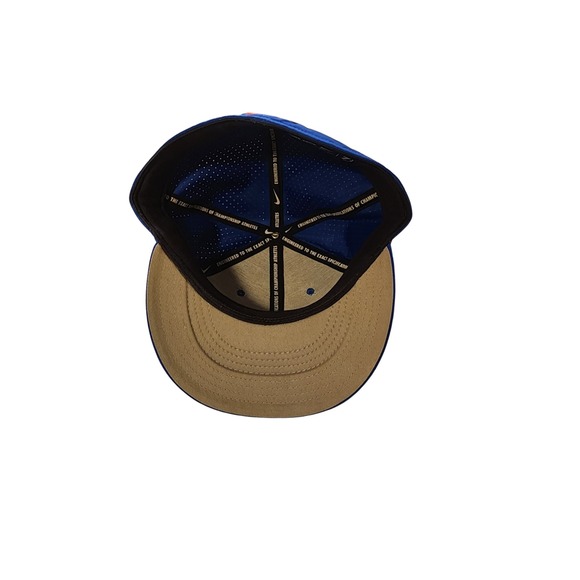 Nike True Dri Fit Flex Fitted Baseball Cap F Logo Navy Orange Men Size 7 1/2 - Picture 5 of 6